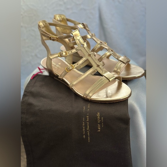 kate spade Shoes - KATE SPADE ♠️- Gold Women's Sandals (7.5) ‼️NEW W/DUST BAG‼️
